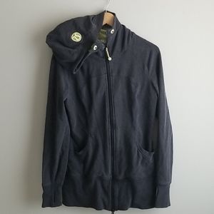 Lululemon tunic length grey zip up 10